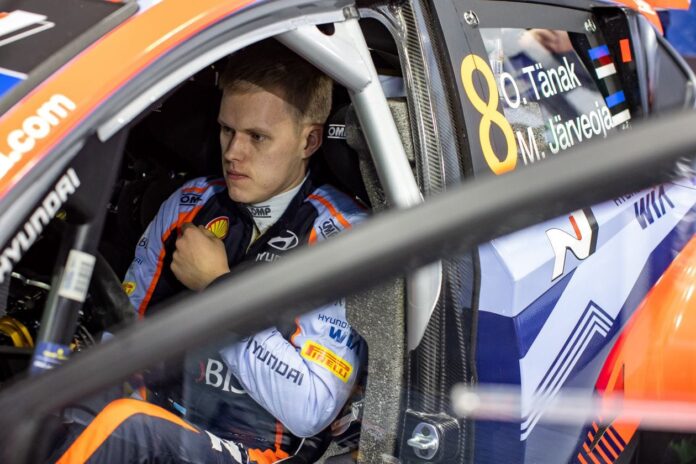Ott Tänak 2022 aasta Rootsi ralli testikatsel Foto: Hyundai Motorsport